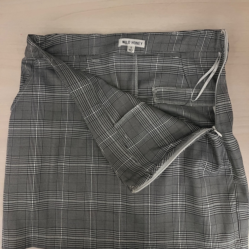Wild Honey Plaid Skirt Small